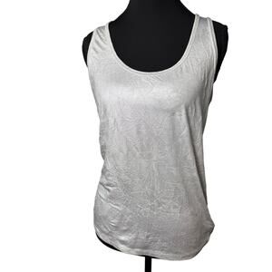 Rock and Republic Rockstar Silver Tank Top‎ Metallic Stretchy Shirt Size Small